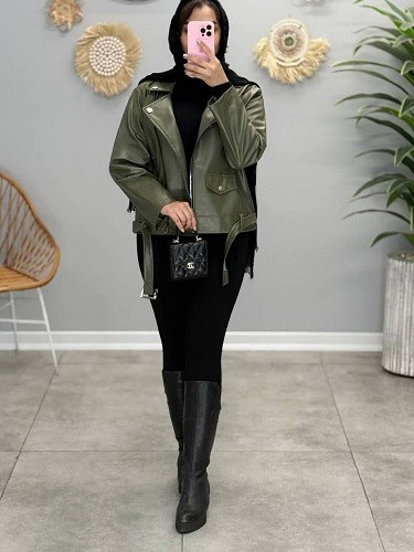 1826- کت چرم آماندا