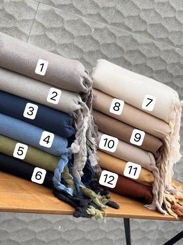 02525- شال موهر ریشه بافتی