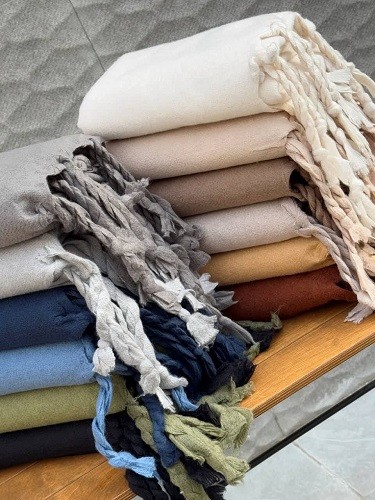 02525- شال موهر ریشه بافتی