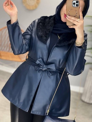 1828- پالتو چرم آستردار راما