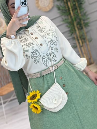 1226- ست سه تیکه ترمه