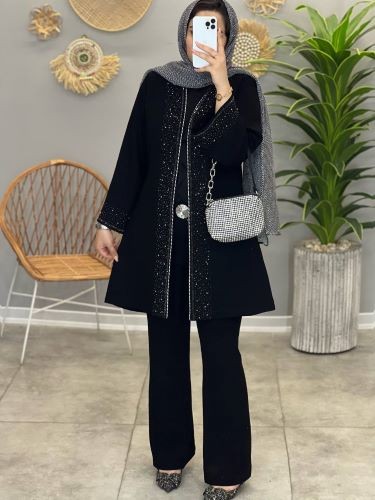 1331- کت مزونی مروارید