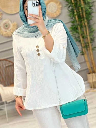 1165-ست دبل فیس دکمه چوبی