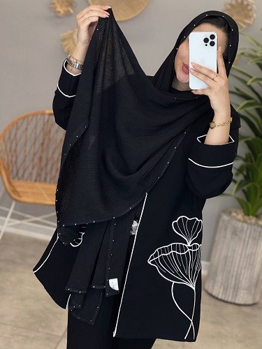 0257-شال دور مروارید وارداتی