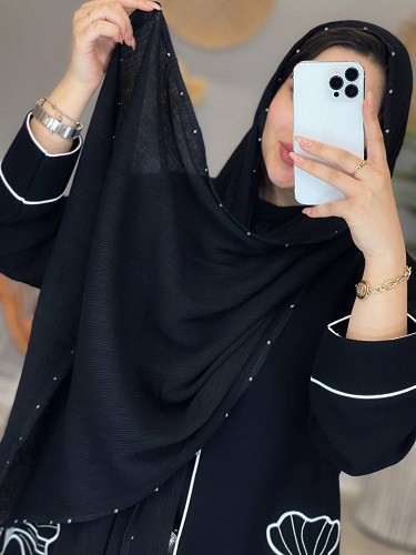 0257-شال دور مروارید وارداتی