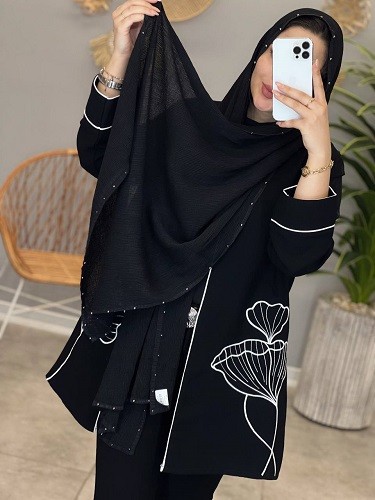 0257-شال دور مروارید وارداتی