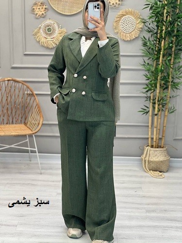 1202-کت و شلوار مزونی نیلی