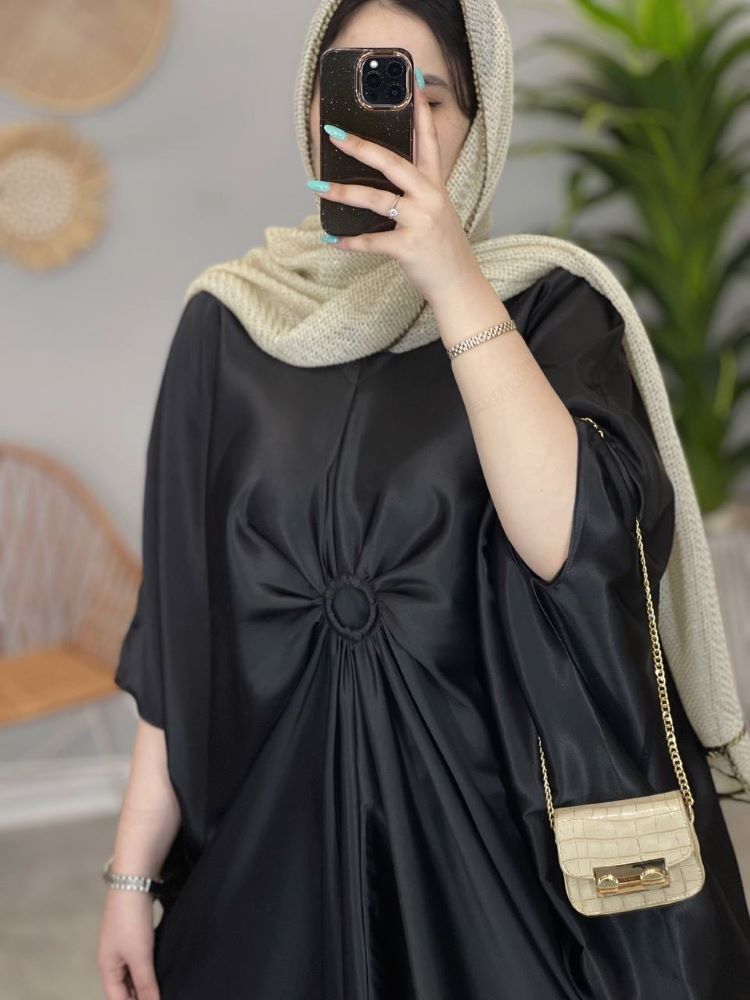 1436 - عبایی ساتن حلقه