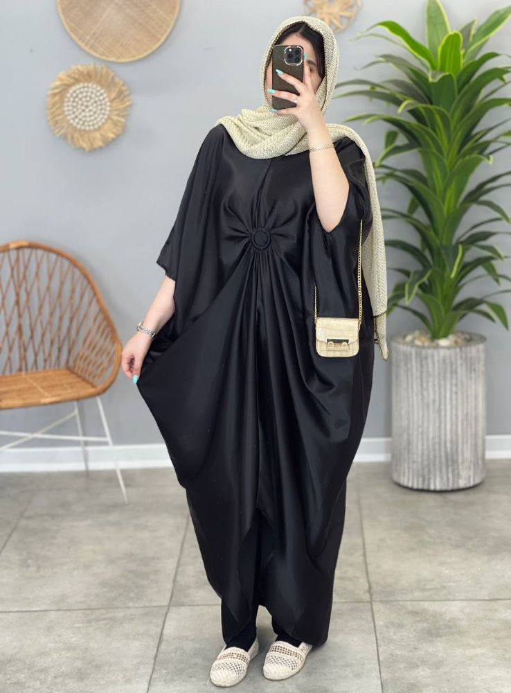 1436 - عبایی ساتن حلقه