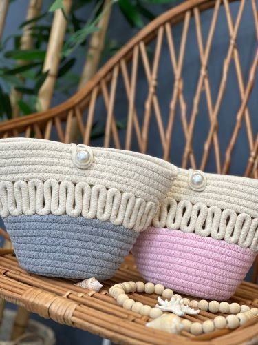 0009 - کیف سبدی مرواریدی