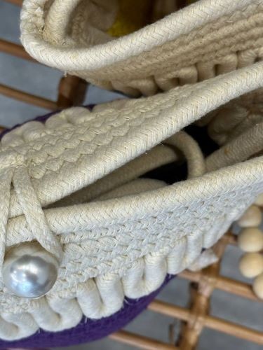 0009 - کیف سبدی مرواریدی