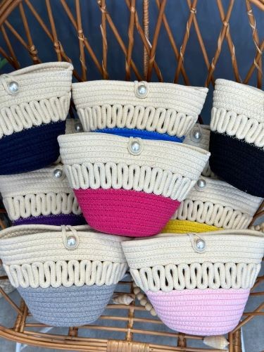 0009 - کیف سبدی مرواریدی